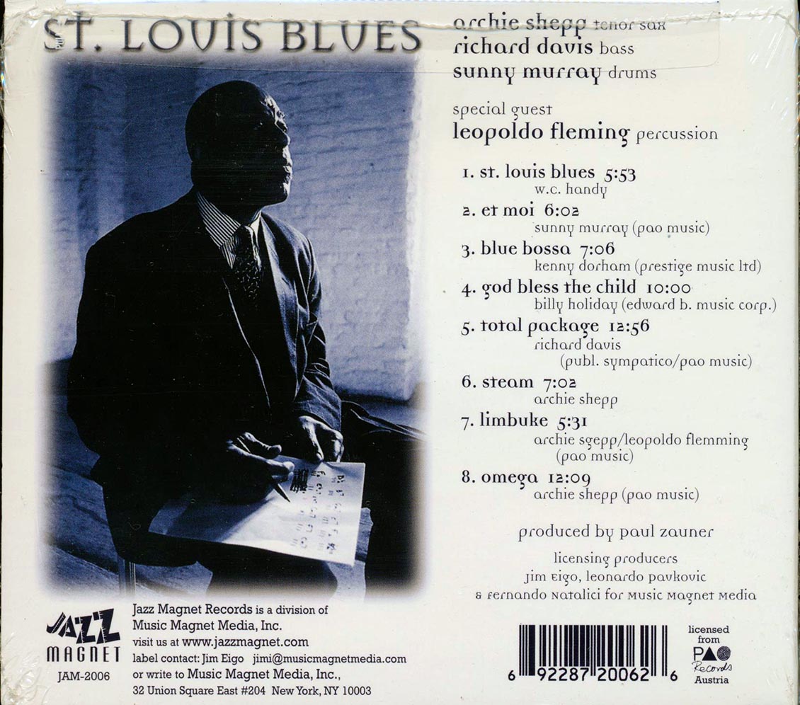 Archie Shepp, Richard Davis, Sunny Murray - St. Louis Blues Music CD
