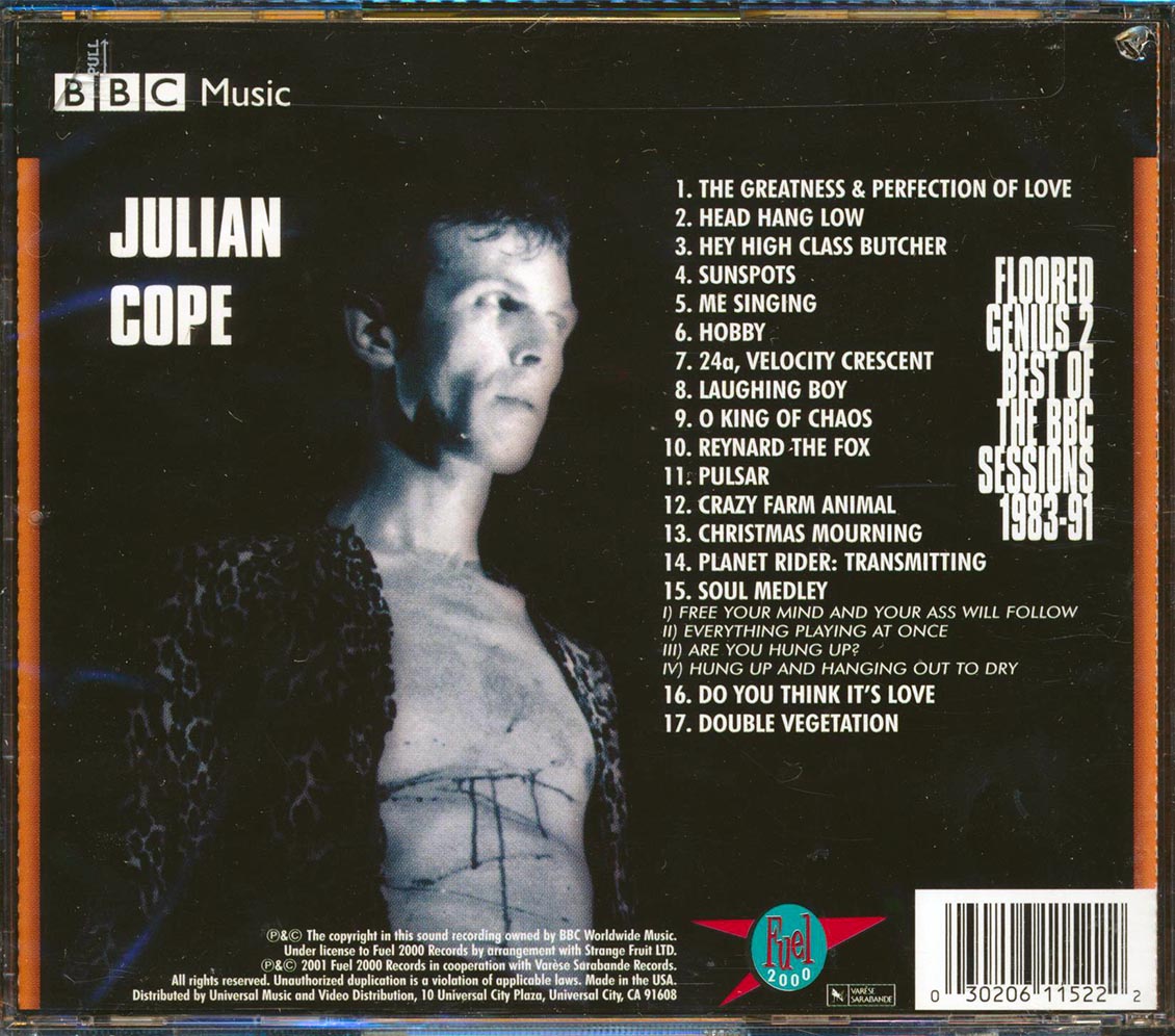 Julian Cope - Floored Genius 2: The Best Of The BBC Sessions (marked/ltd stock) Music CD