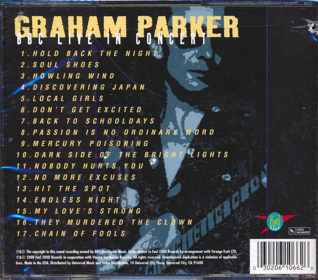Graham Parker - BBC Live In Concert (marked/ltd stock) Music CD