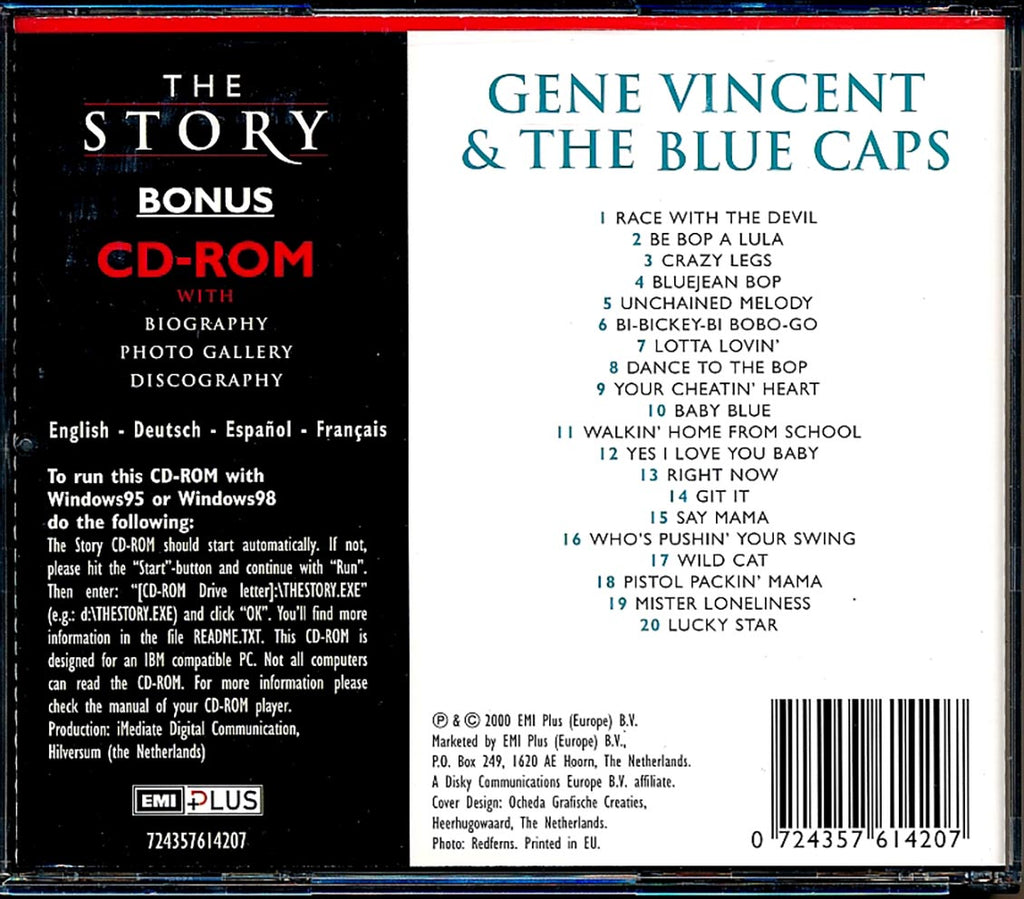 Gene Vincent & The Blue Caps - The Story (20 tracks) (2xCD) Music CD