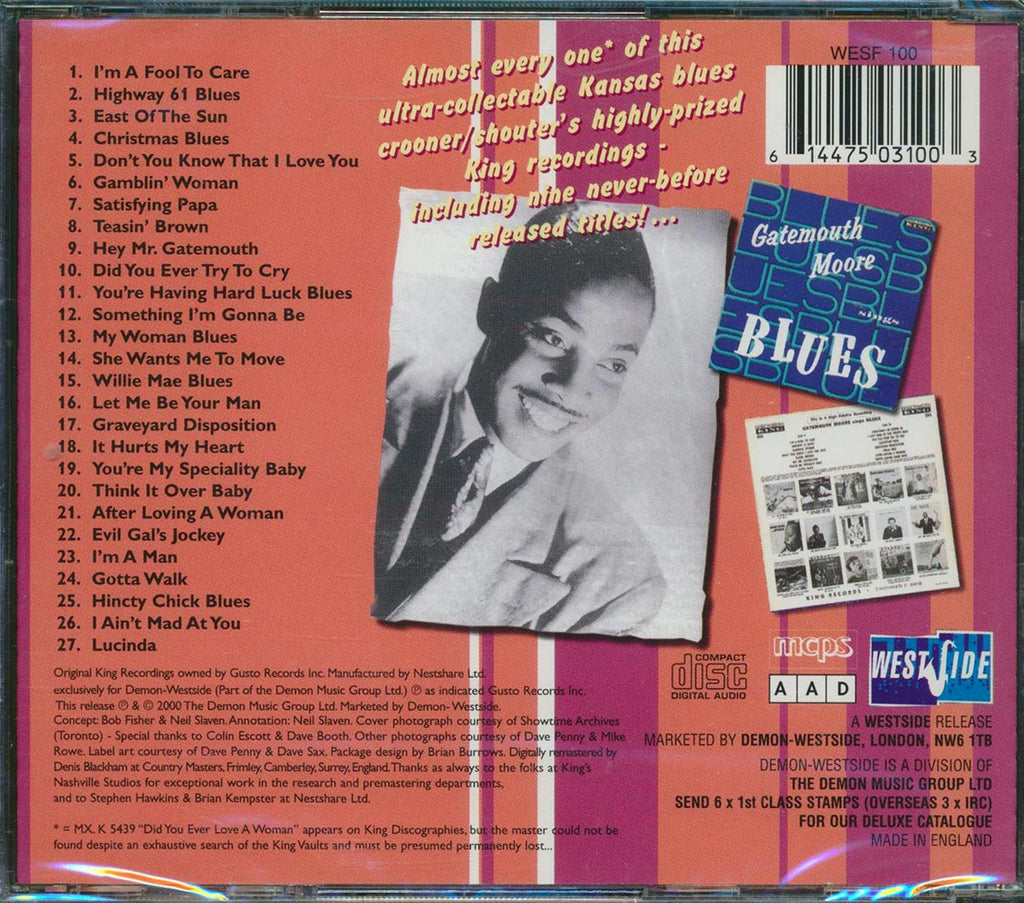 Gatemouth Moore - Hey Mr. Gatemouth: Complete King Recordings Music CD