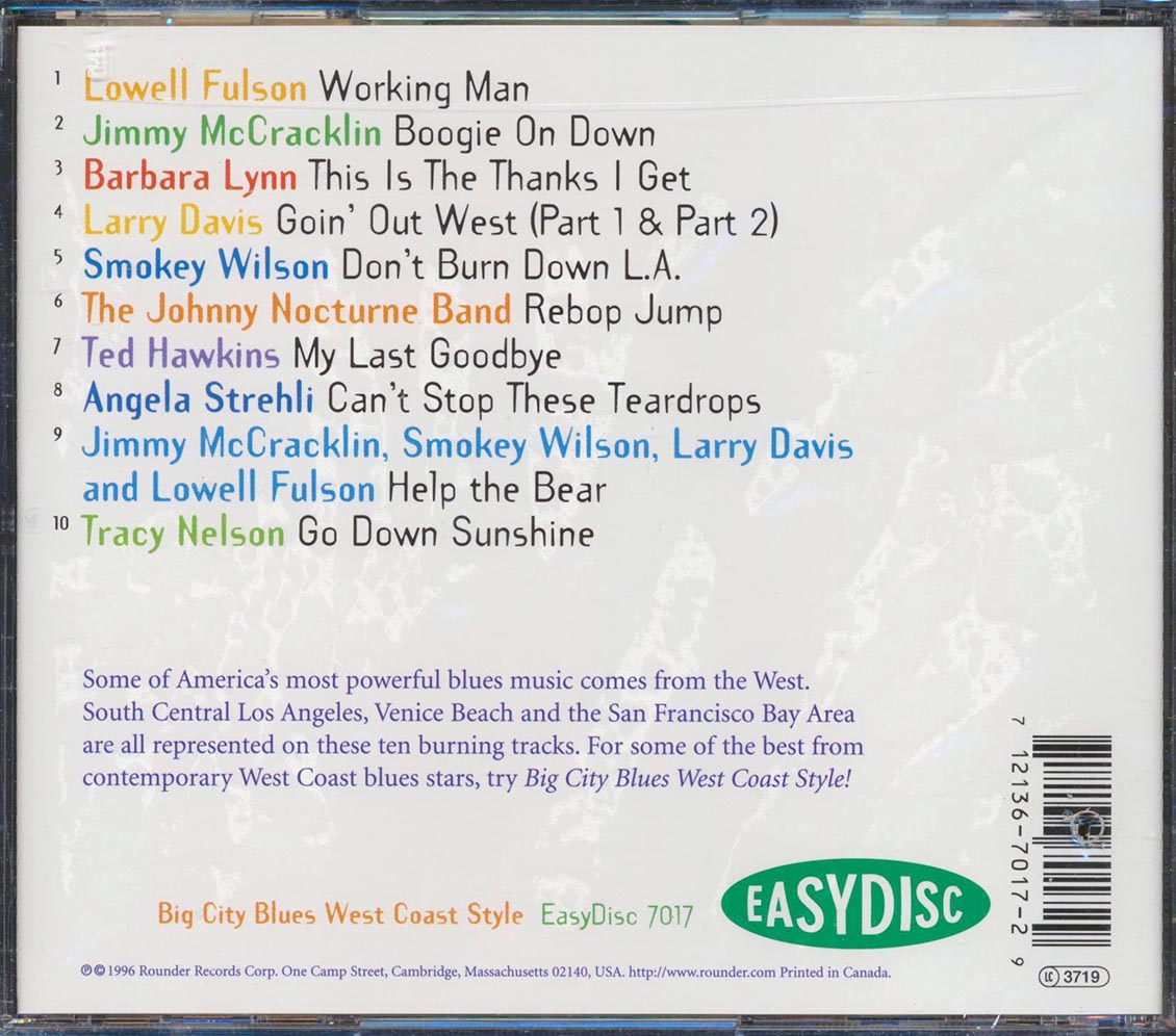 Lowell Fulson, Ted Hawkins, Smokey Wilson, Etc. - Big City Blues West Coast Style (marked/ltd stock) Music CD