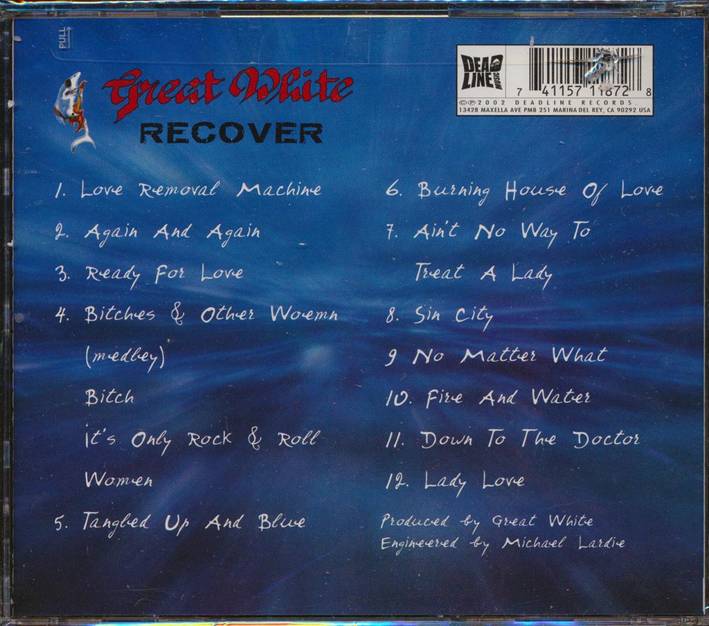 Great White - Recover (marked/ltd stock) Music CD