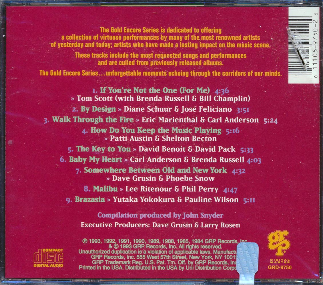 Lee Ritenour, David Benoit, Jose Feliciano, , Tom Scott, Patti Austin, Etc. - Magical Duos (marked/ltd stock) Music CD
