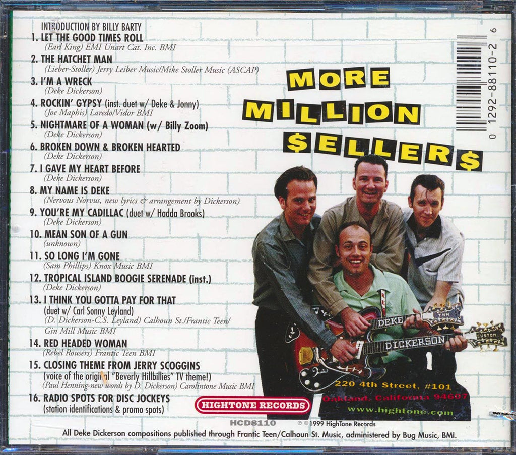 Deke Dickerson & The Ecco-Fonics - More Million Sellers (marked/ltd stock) Music CD