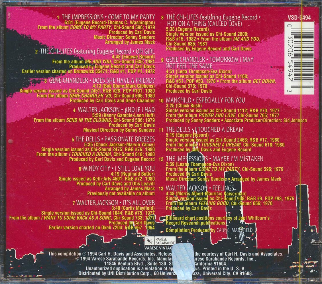Impressions, The Chi-Lites, The Dells, Etc. - A Celebration Of Soul Volume 2: The Chi-Sound Records Collection (marked/ltd stock) Music CD