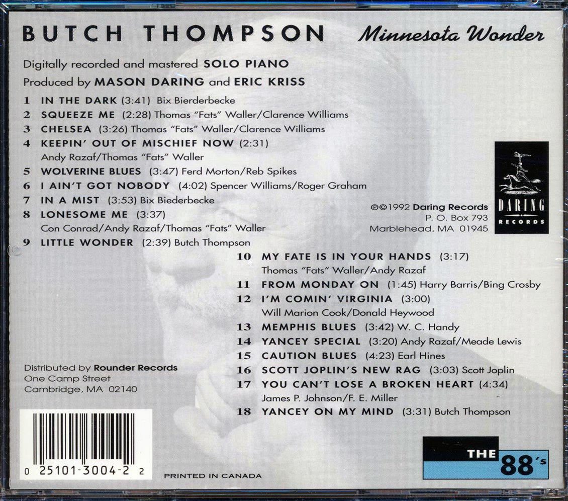 Butch Thompson - Minnesota Wonder Music CD