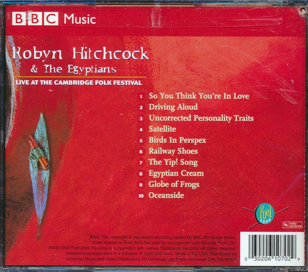 Robyn Hitchcock & The Egyptians - Live At The Cambridge Folk Festival Music CD