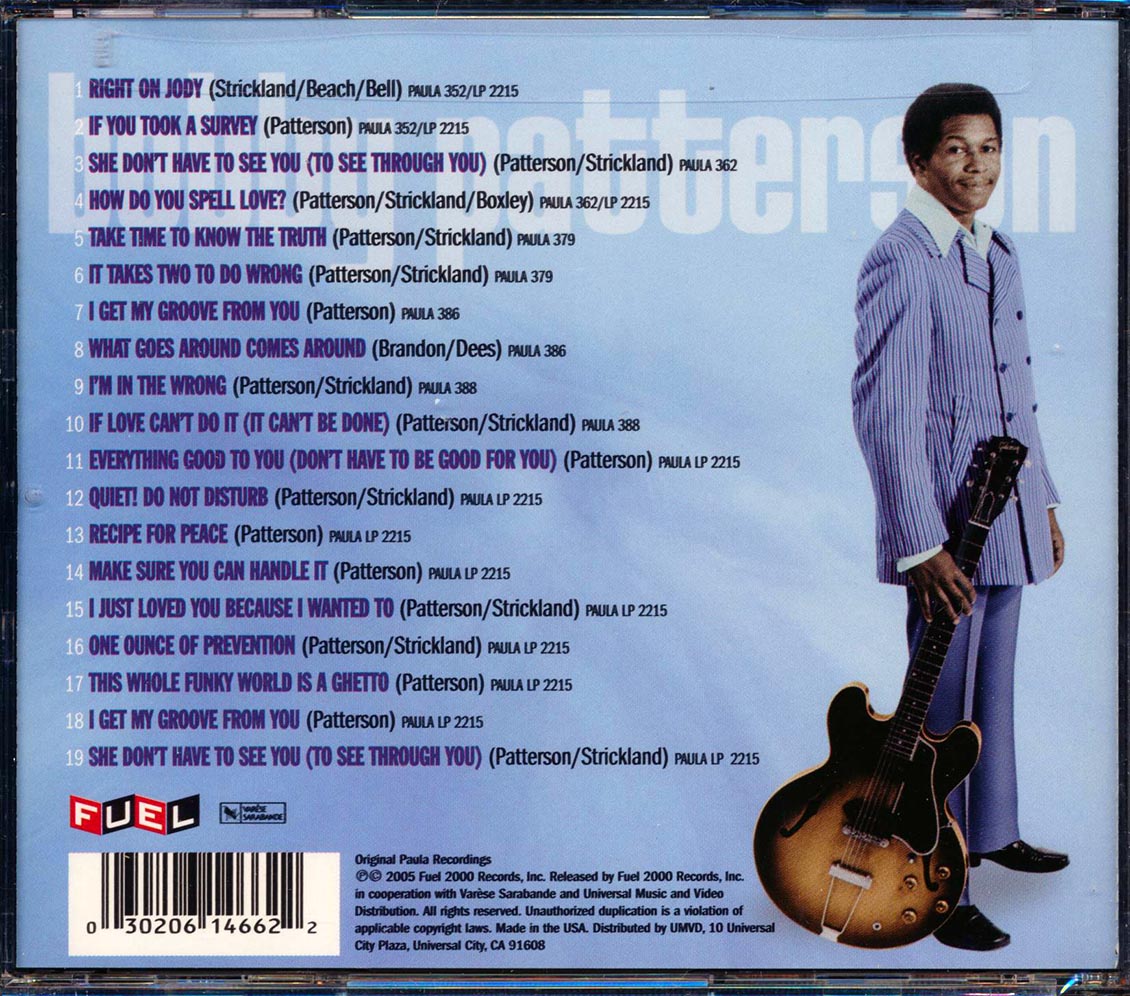 Bobby Patterson - Soul Of The Man Music CD