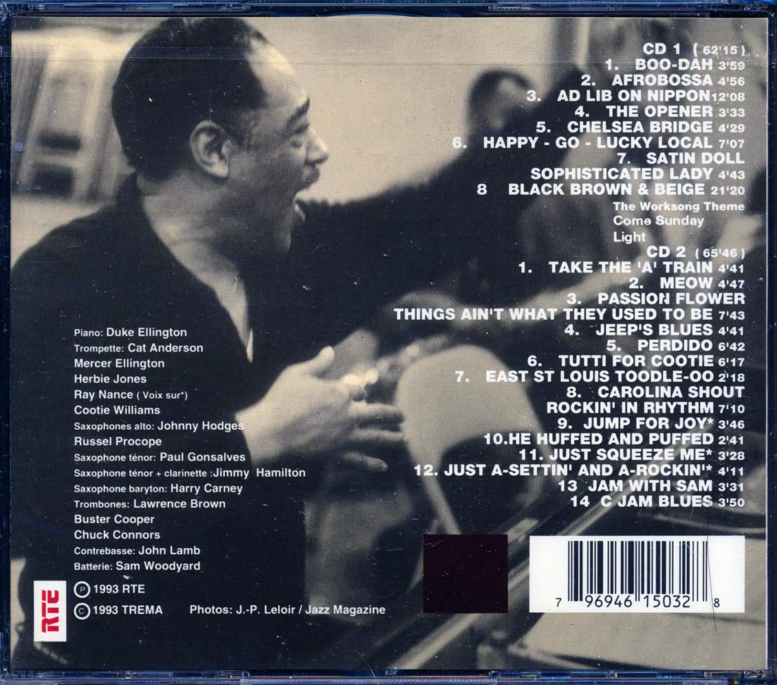 Duke Ellington & His Orchestra - En Concert Avec Europe 1: Theater Des Champs Elysees 29-30 Janvier 1965 (22 tracks) (2xCD) Music CD