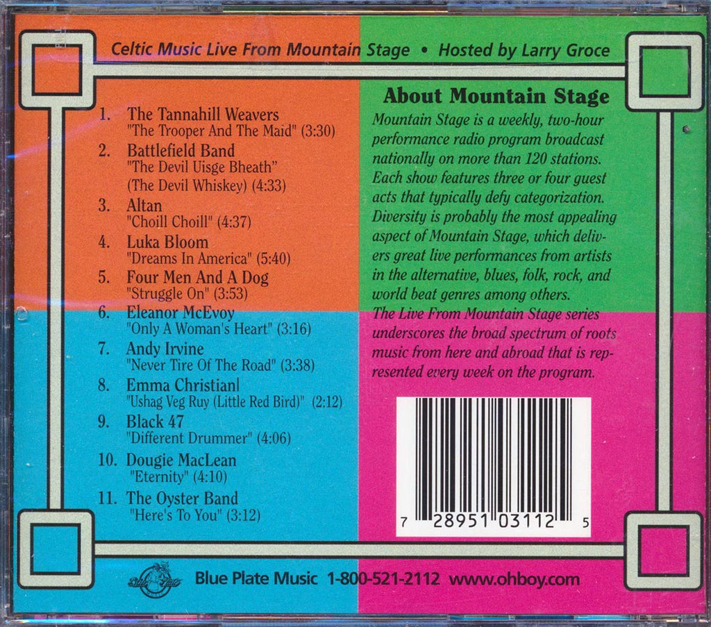 Black 47, Four Men And A Dog, Andy Irvine, Etc. - Celtic Music: Live From Mountain Stage (marked/ltd stock) Music CD