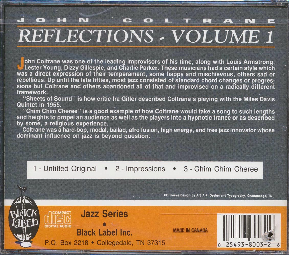 John Coltrane - Reflections (marked/ltd stock) Music CD