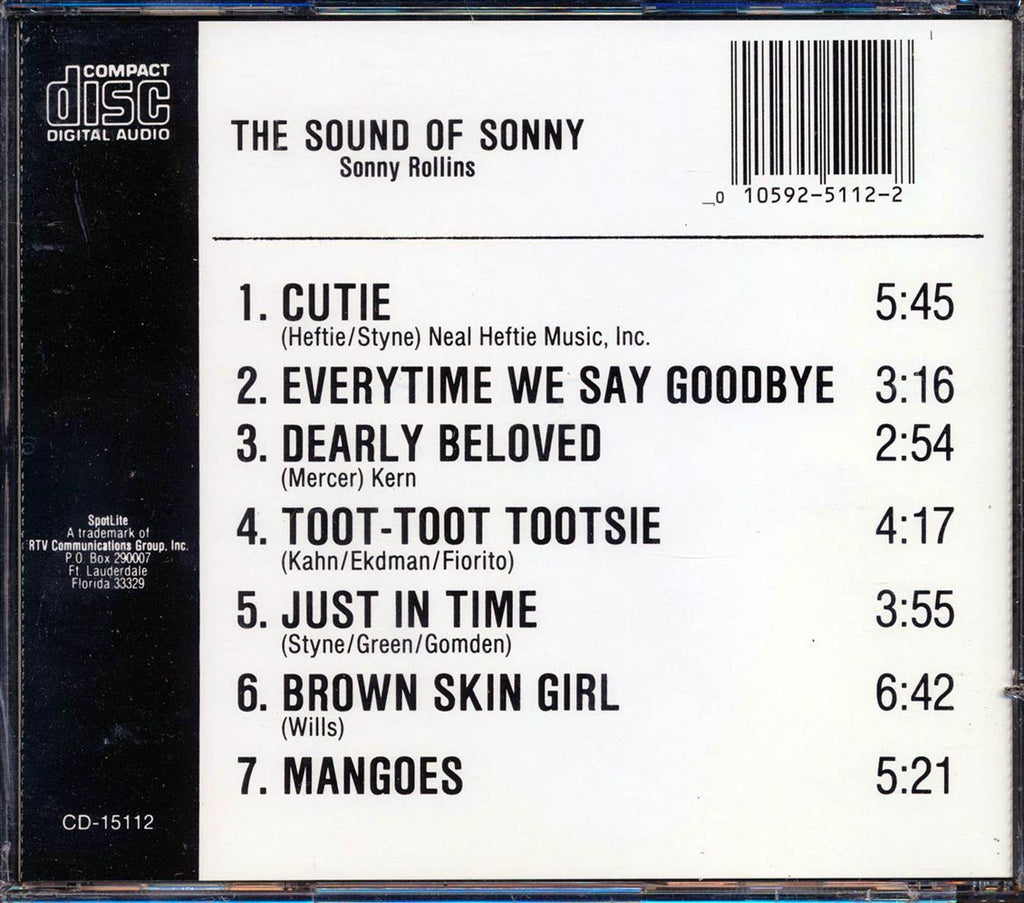 Sonny Rollins - The Sound Of Sonny Music CD