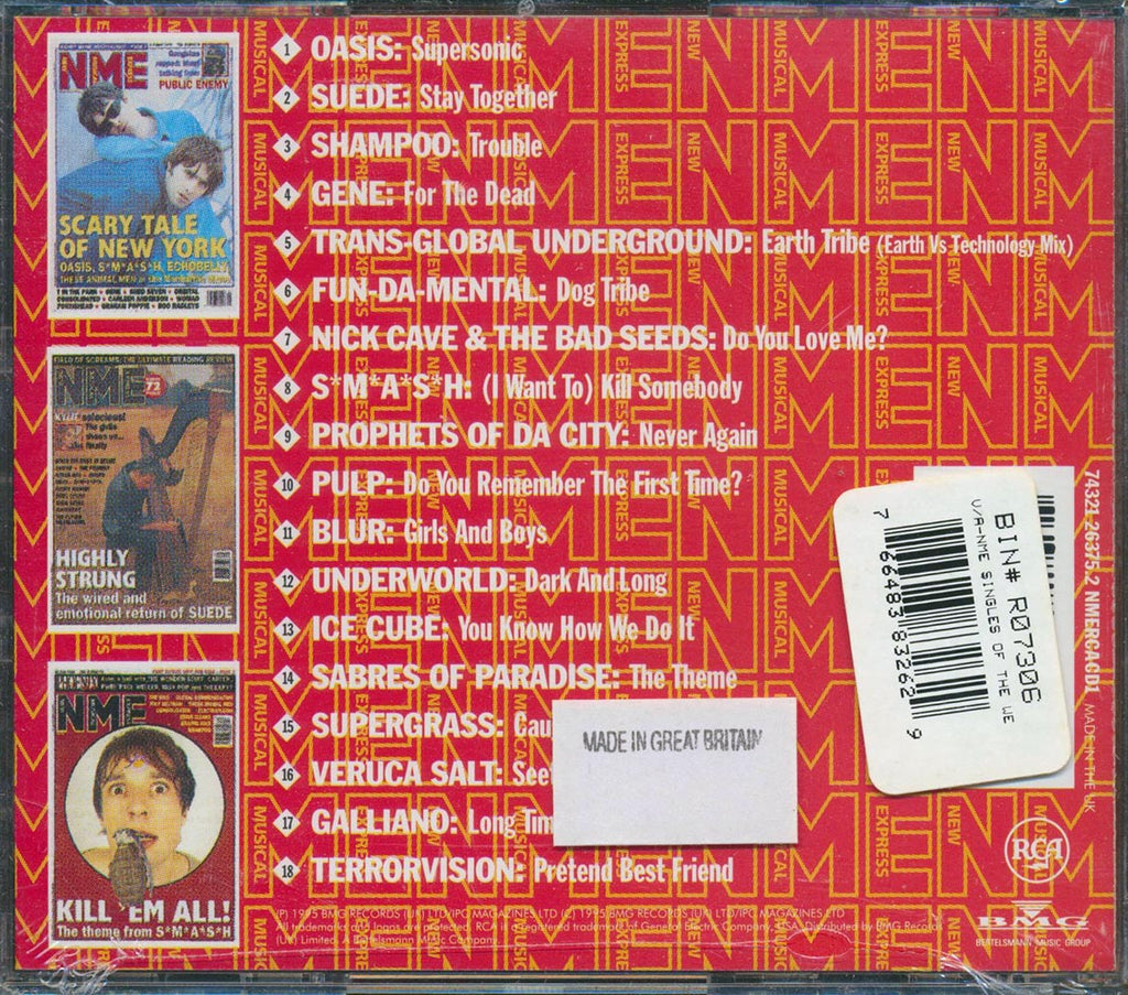 Ice Cube, Blur, Oasis, Shampoo, Etc. - NME Singles Of The Week 1994 Music CD