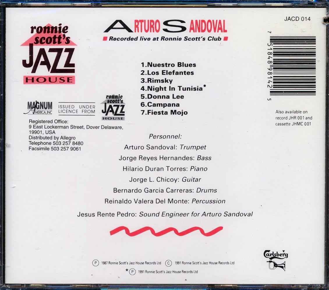 Arturo Sandoval - No Problem: Live At Ronnie Scott's Club (marked/ltd stock) Music CD