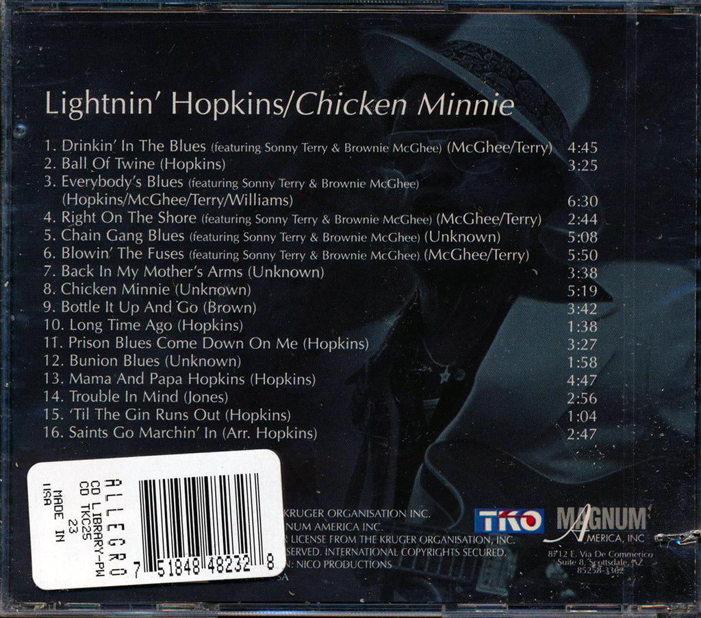 Lightnin' Hopkins - Chicken Minnie (marked/ltd stock) Music CD