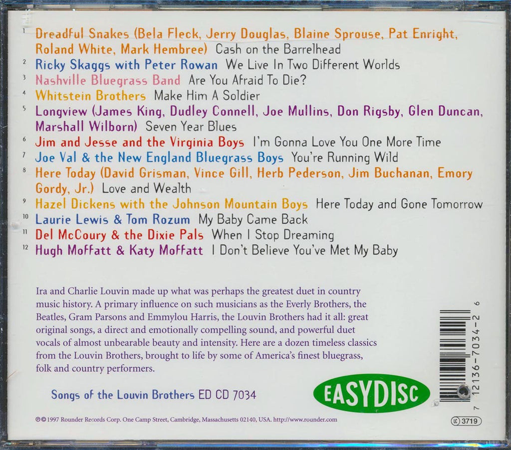Bela Fleck, Nashville Bluegrass Band, Pat Enright, Etc. - Songs Of The Louvin Brothers (marked/ltd stock) Music CD