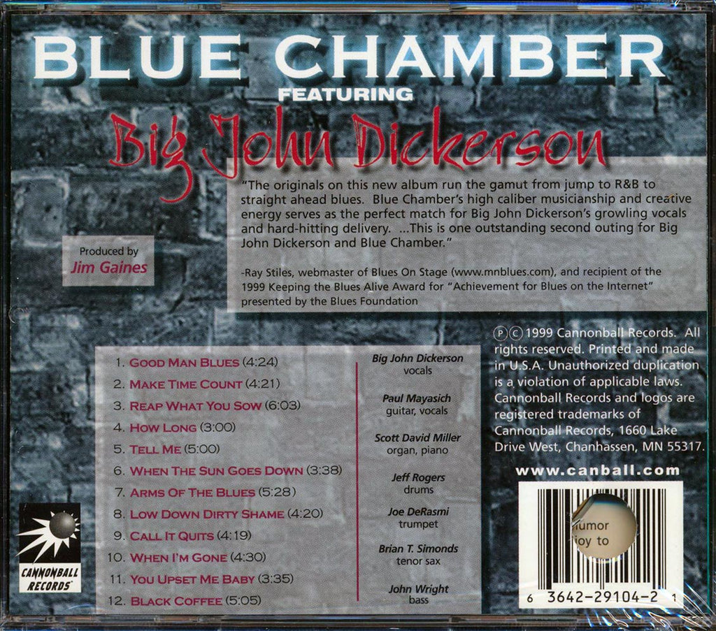 Blue Chamber, Big John Dickerson - Arms Of The Blues (marked/ltd stock) Music CD