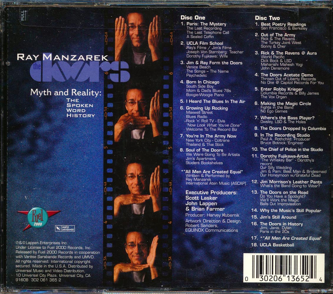Ray Manzarek - Myth And Reality: The Spoken Word History (The True Story Of The Doors) Music CD