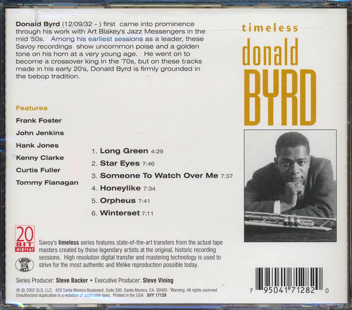 Donald Byrd - Timeless Music CD