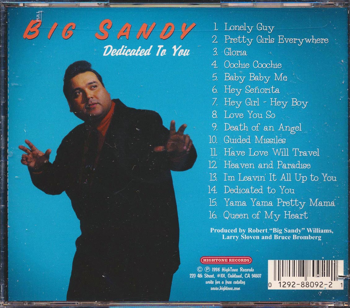 Big Sandy - Dedicated To You: LA Rhythm And Blues (marked/ltd stock) Music CD
