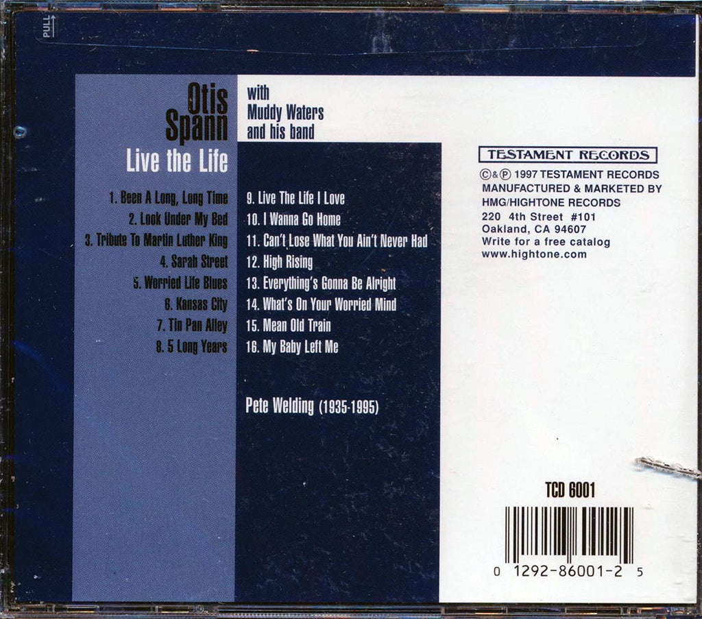 Otis Spann, Muddy Waters - Live The Life (marked/ltd stock) Music CD