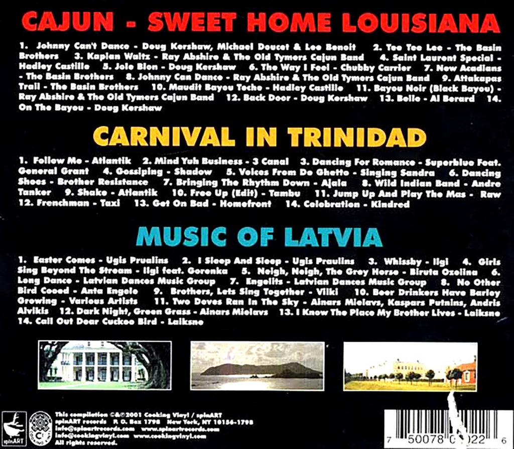Doug Kershaw, The Basin Brothers, Superblue, General Grant, Etc. - International World Music Series World Box: Cajun, Trinidad, Latvia (42 tracks) (3xCD) (box set) (marked/ltd stock) Music CD