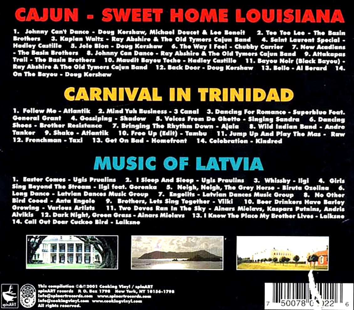 Doug Kershaw, The Basin Brothers, Superblue, General Grant, Etc. - International World Music Series World Box: Cajun, Trinidad, Latvia (42 tracks) (3xCD) (box set) (marked/ltd stock) Music CD