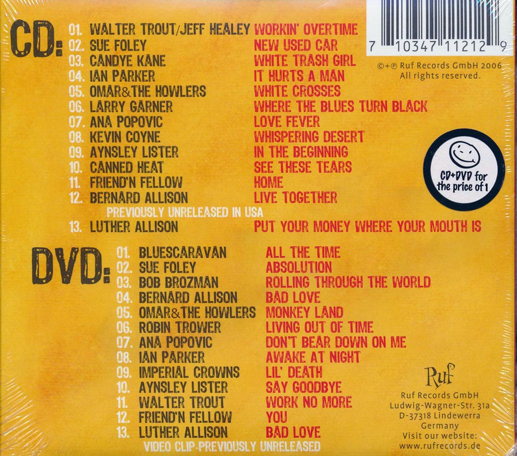 Canned Heat, Sue Foley, Ian Parker, Etc. - Ruf Records Anthology: 12 Years Of Where Blues Crosses Over (26 tracks) (incl. DVD) (deluxe 4-fold digipak) Music CD