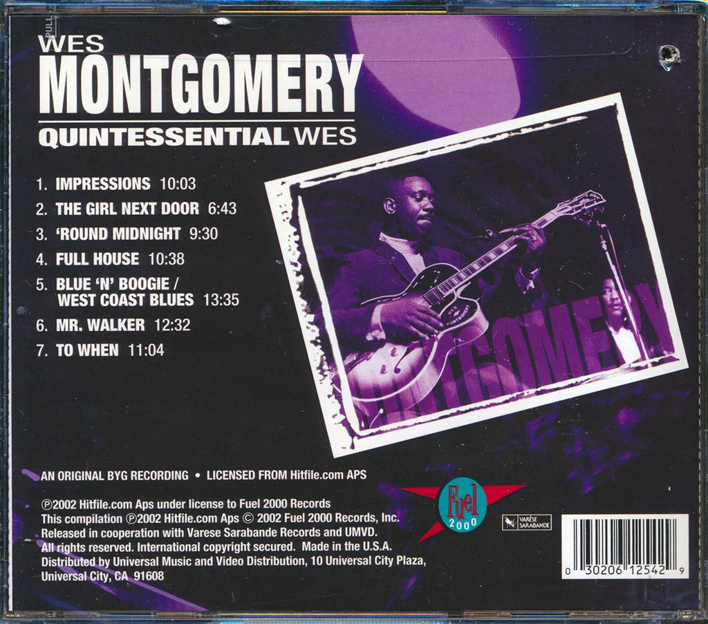 Wes Montgomery - Quintessential Wes (marked/ltd stock) (remastered) Music CD