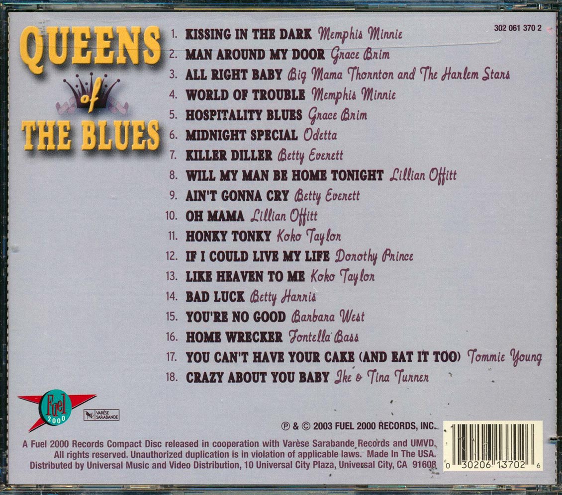 Memphis Minnie, Grace Brim, Lillian Offitt, Etc. - Queens Of The Blues Music CD