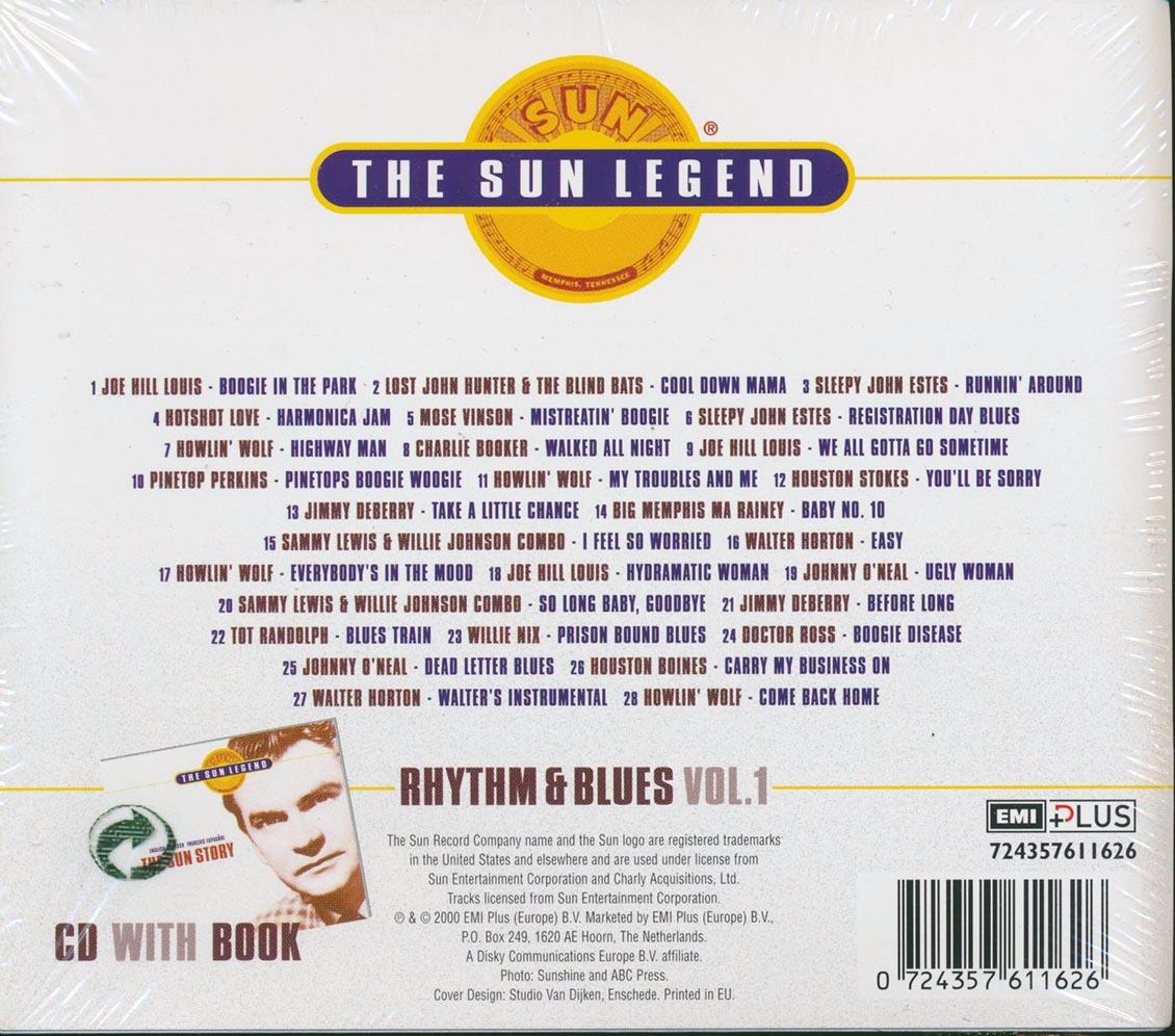 Howlin' Wolf, Joe Hill Louis, Big Memphis Ma Rainey, Etc. - The Sun Legend: Rhythm & Blues Volume 1 Music CD