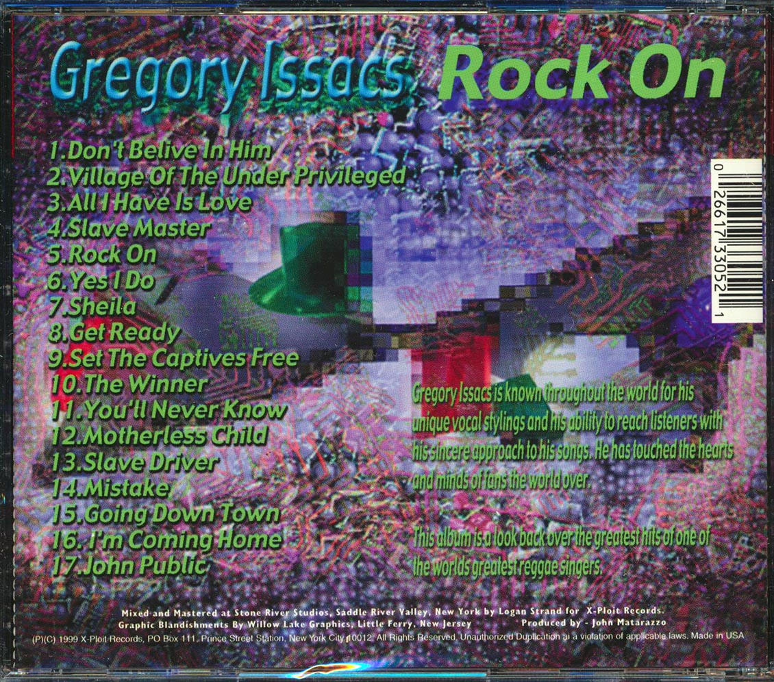 Gregory Isaacs - Rock On Music CD