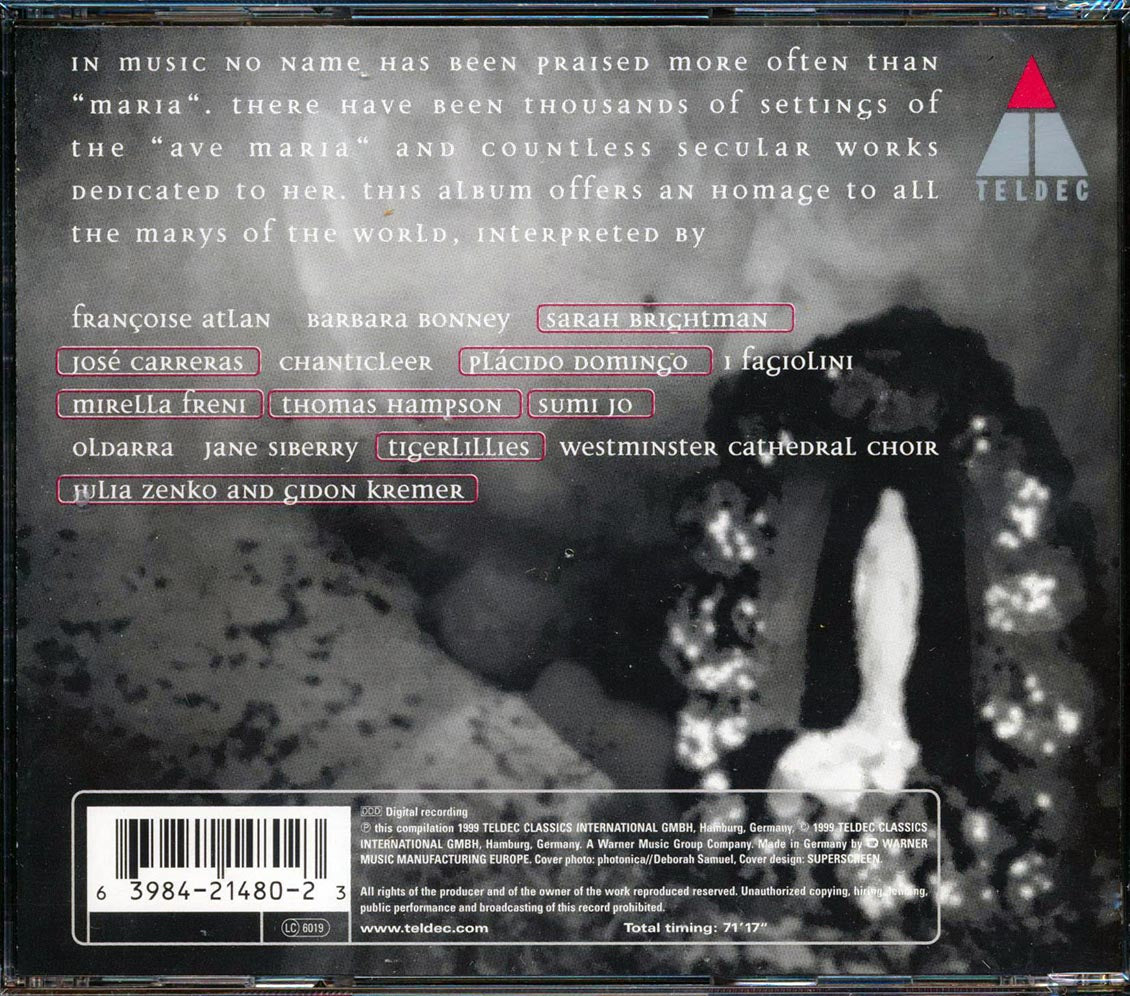 Ave Maria - The Myth Of Mary Music CD