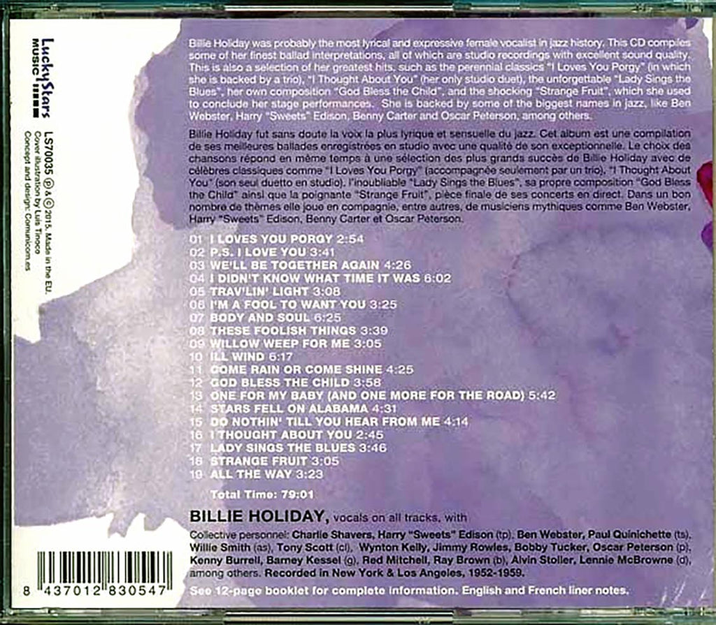 Billie Holiday - Ballads For Lovers (incl. large booklet) Music CD