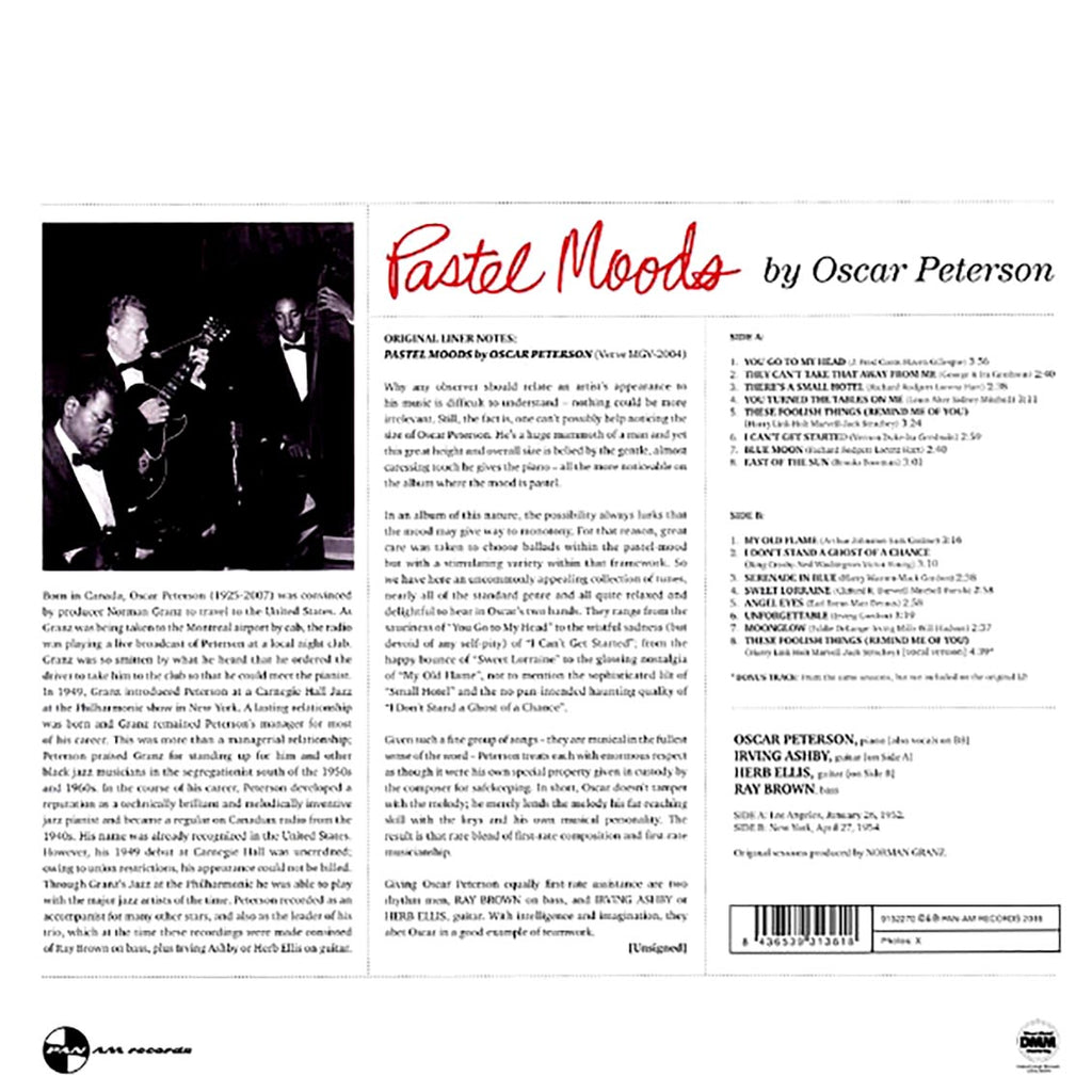 Oscar Peterson - Pastel Moods (+bonus track) (ltd. ed.) (180g) Vinyl Record