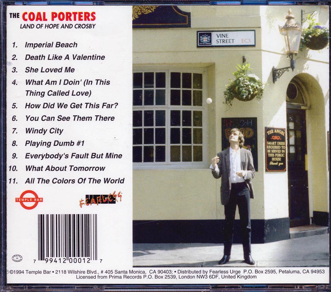 The Coal Porters - Land Of Hope And Crosby Music CD