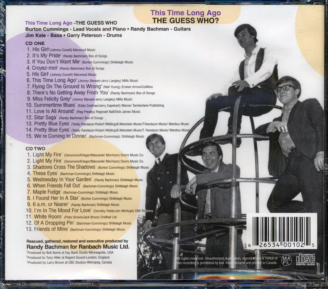 The Guess Who - This Time Long Ago: The Lost Sessions 67-68 (28 tracks) (2xCD) Music CD