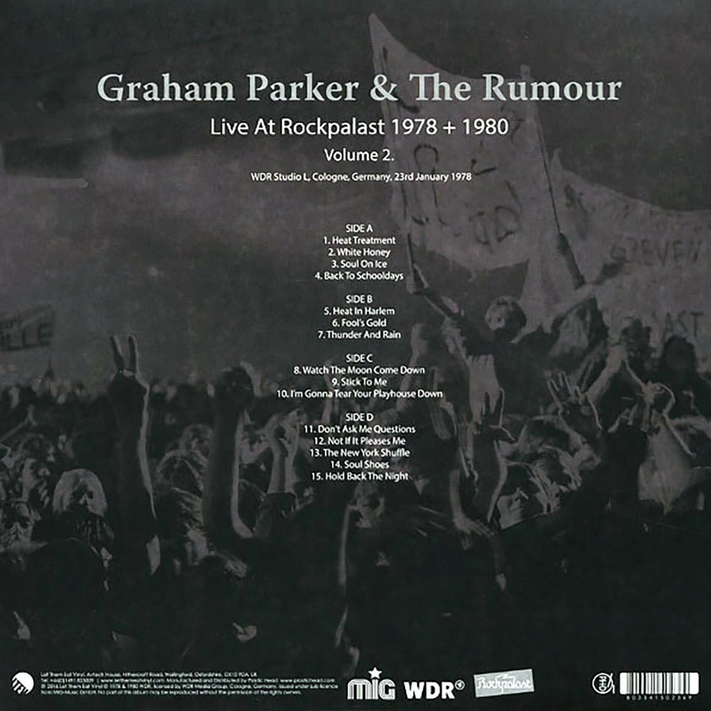 Graham Parker & The Rumour - Live At Rockpalast 1978 + 1980 Volume 2 (2xLP) Vinyl Record