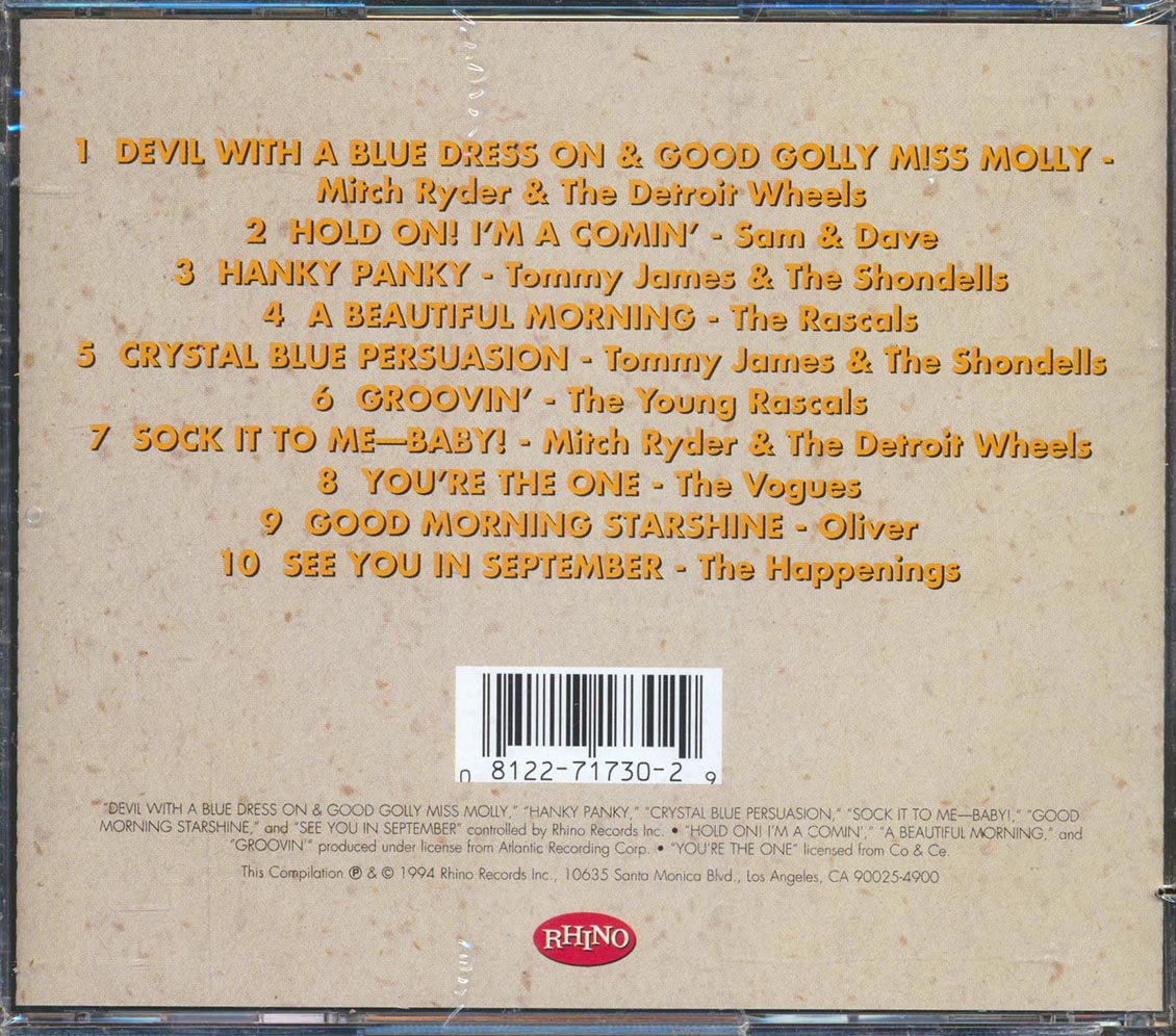 Mitch Ryder & The Young Wheels, Sam & Dave, The Young Rascals, Etc. - 60's Rock Classics Volume 3 (marked/ltd stock) Music CD