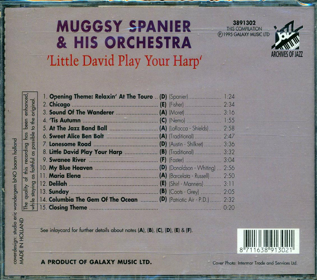 Mugsy Spanier & His Orchestra - Little David Play Your Harp (2xCD) (marked/ltd stock) Music CD