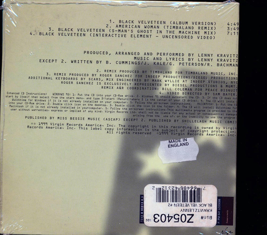 Lenny Kravitz - Black Velveteen (EP, 4 Tracks) Music CD
