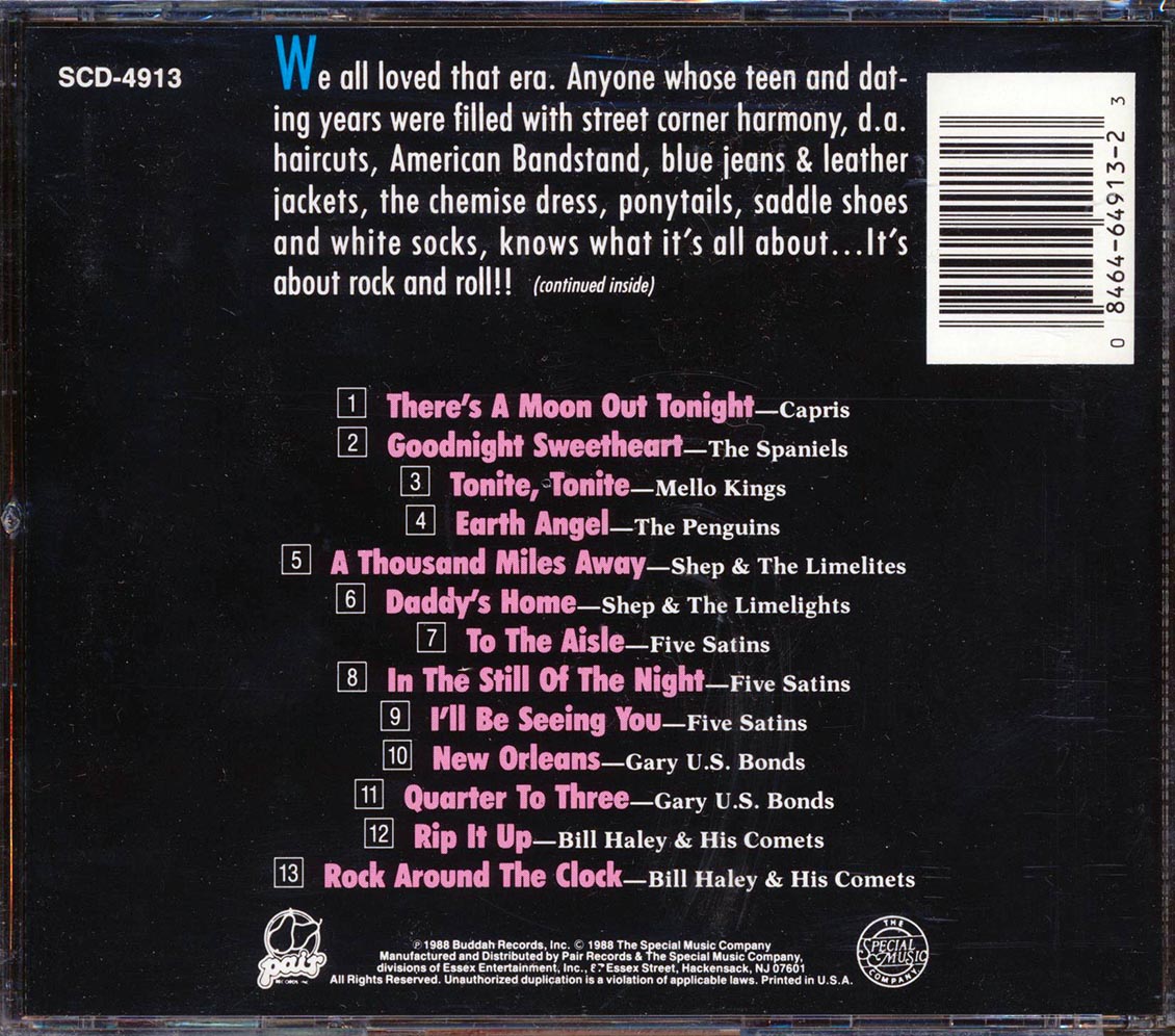 Bill Haley & His Comets, Gary US Bonds, Mello Kings, Penguins, Five Satins, Etc. - 1950's Rock & Roll Revival: Live At Madison Square Garden 1969 Music CD