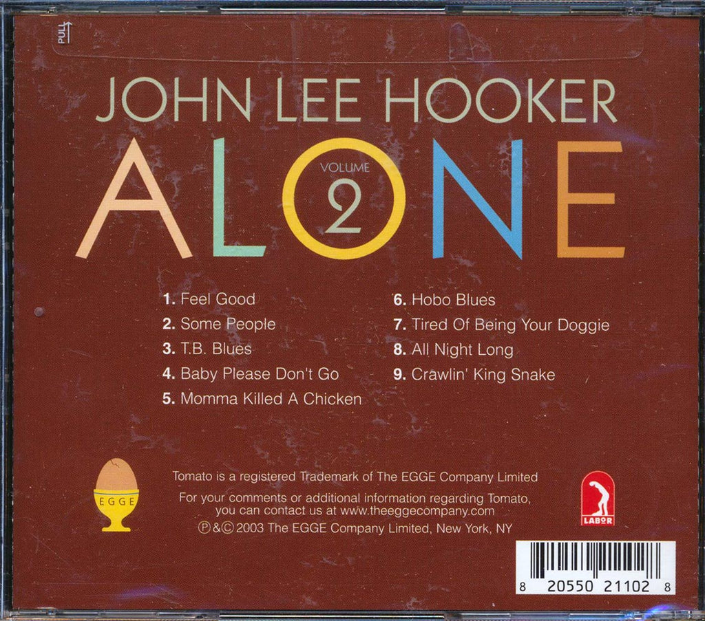 John Lee Hooker - Alone Volume 2 Music CD