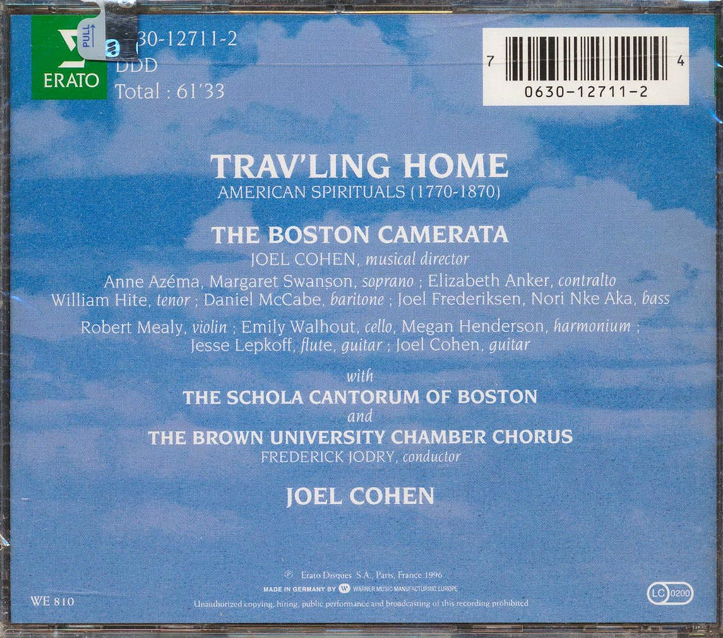 Frederick Jodry, Joel Cohen - Trav'ling Home: American Spirituals 1770-1870 (incl. large booklet) Music CD