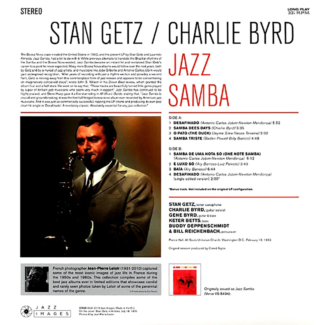 Stan Getz, Charlie Byrd - Jazz Samba (ltd. ed.) (180g) Vinyl Record