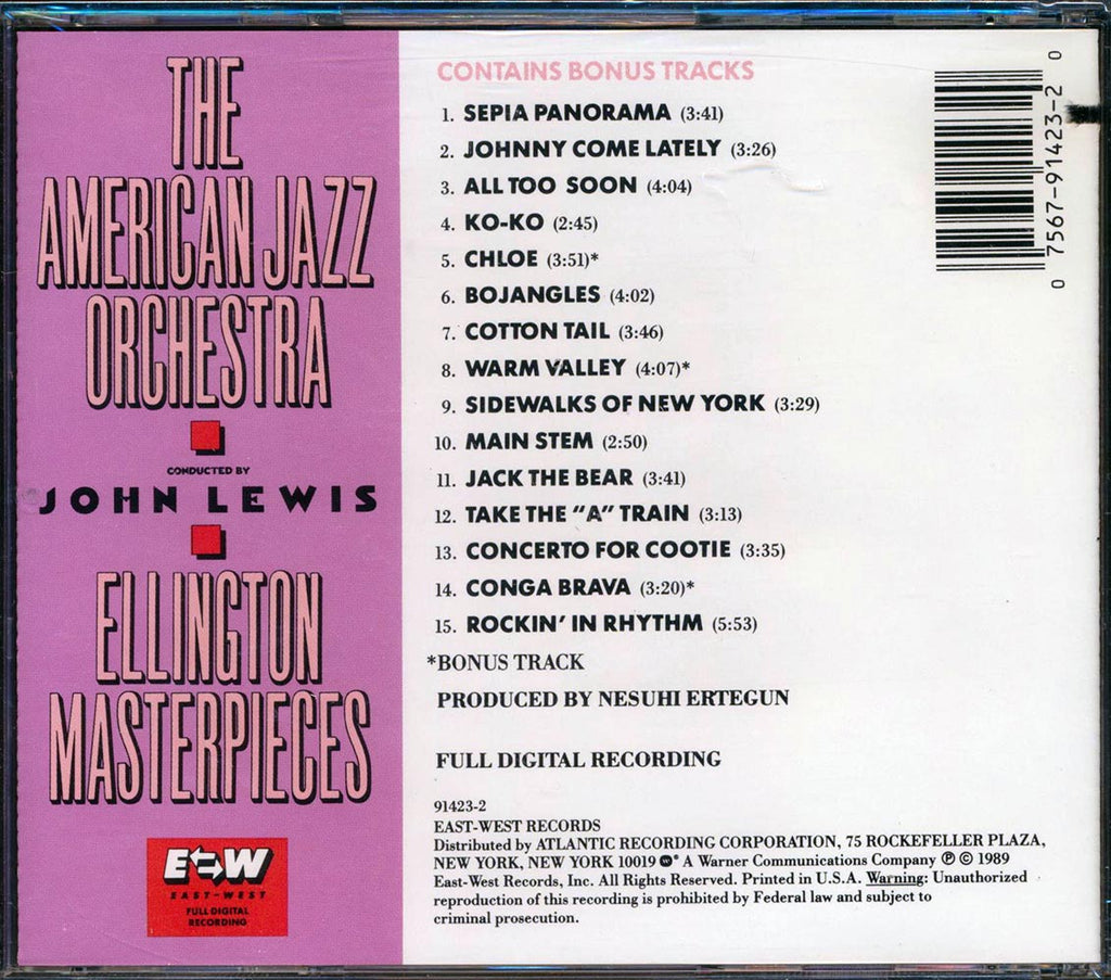 American Jazz Orchestra - Ellington Masterpieces (marked/ltd stock) Music CD