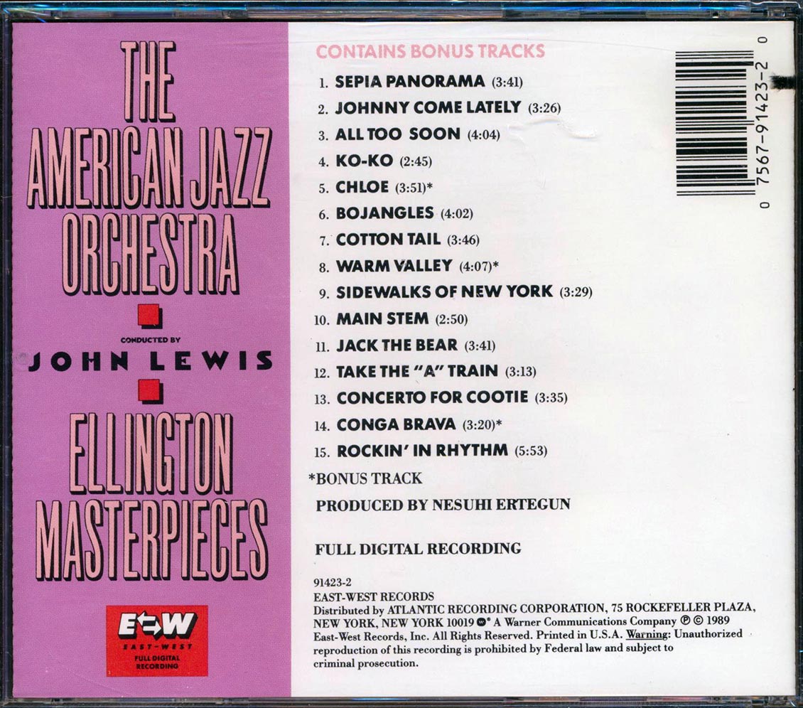 American Jazz Orchestra - Ellington Masterpieces (marked/ltd stock) Music CD