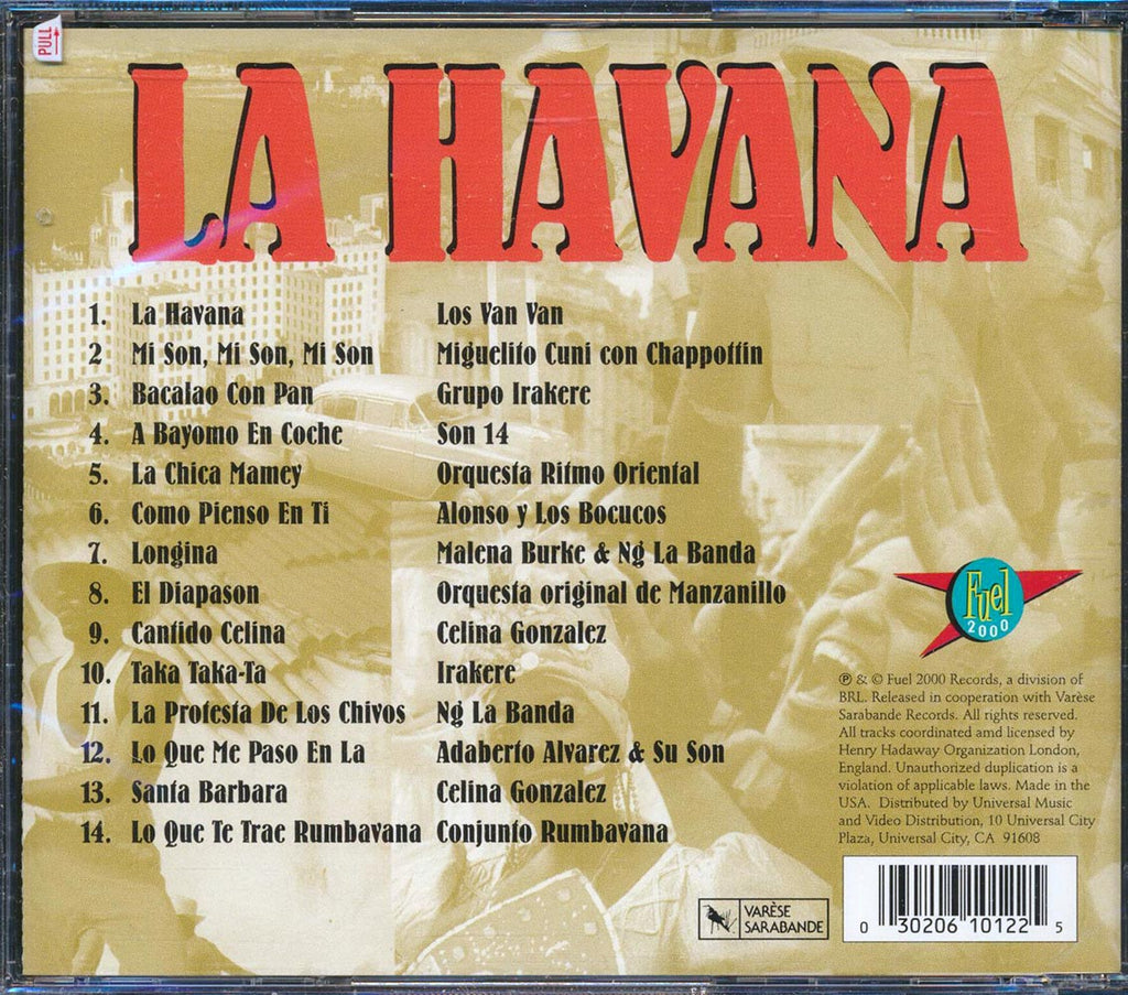 Los Van Van, Grupo Irakere, Son 14, Celina Gonzalez, Etc. - La Havana Music CD