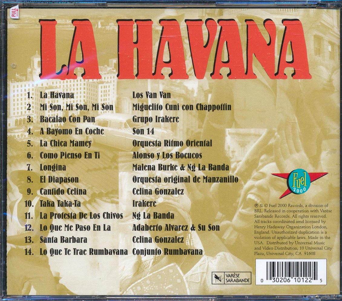 Los Van Van, Grupo Irakere, Son 14, Celina Gonzalez, Etc. - La Havana Music CD